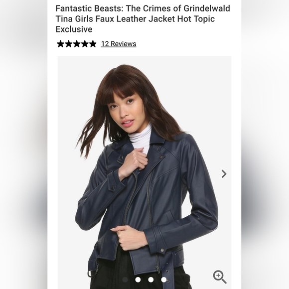 Fantastic Beasts: The Crimes of Grindelwald Tina Girls Faux Leather Jacket - Picture 4 of 4
